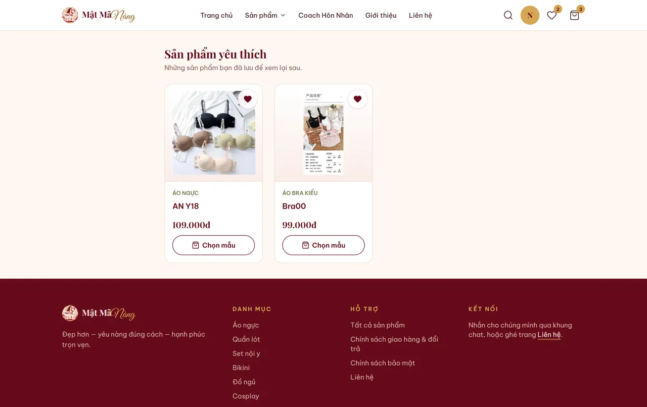 Sản phẩm yêu thích
