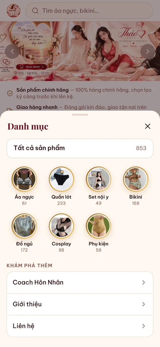 Nút Danh mục