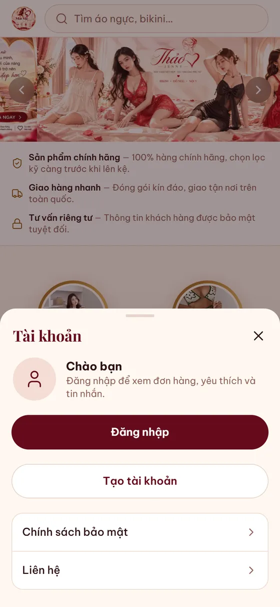 Nút Tài khoản